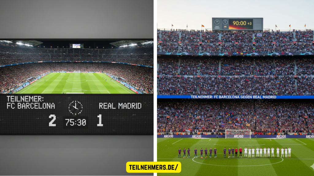 ticker: teilnehmer: fc barcelona gegen real madrid