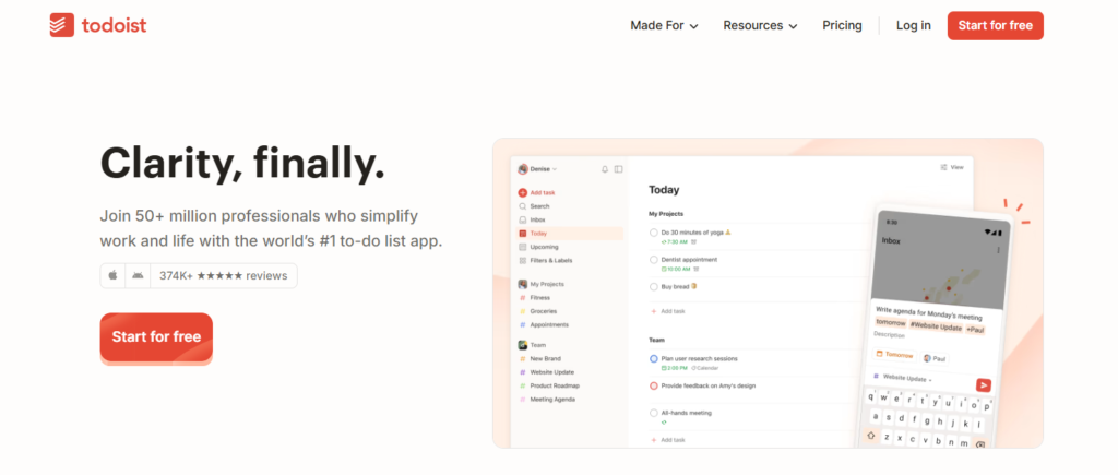 Produktivitäts-App - Todoist