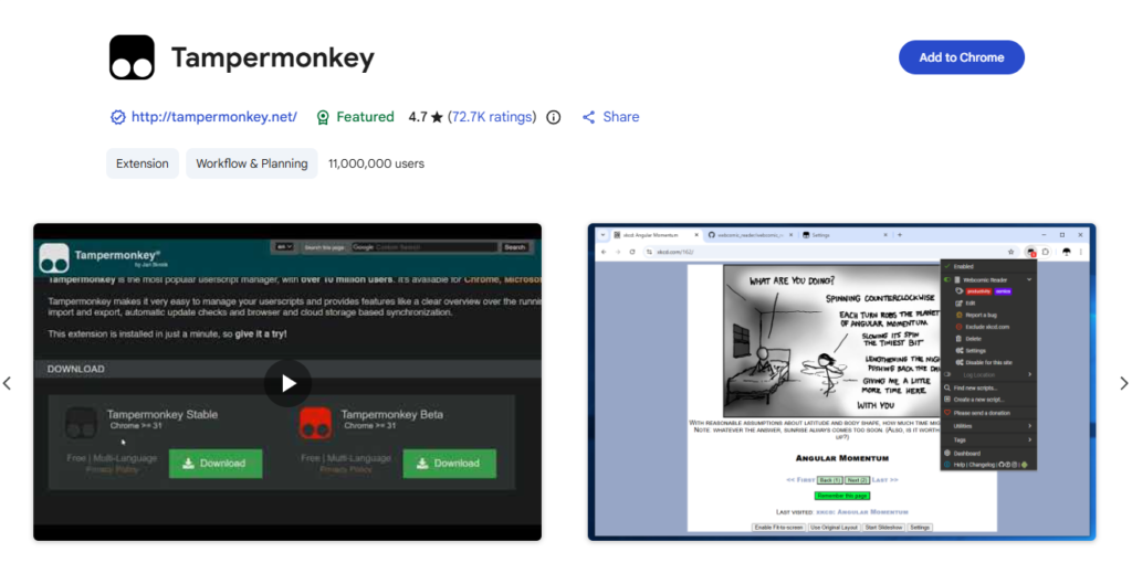 Tampermonkey – Userscript-Manager